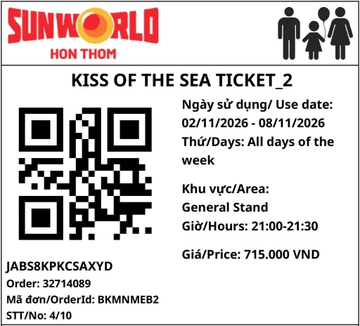 Kiss of the Sea ticket STT 4